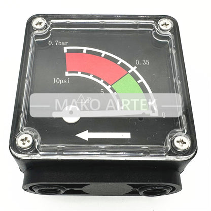 1624117200 Differential Pressure Gauge Fits Atlas Copco Air Compressor