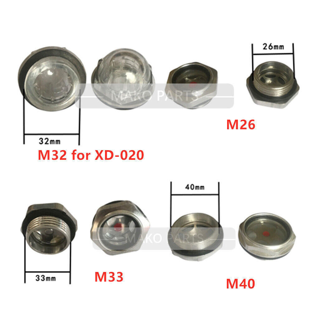 2PCS Oil Level Sight Glass Vacuum Pumps Fits Leybold Rietschle Becker M26