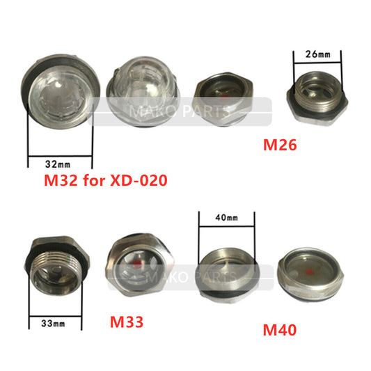 2PCS Oil Level Sight Glass Vacuum Pumps Fits Leybold Rietschle Becker M33