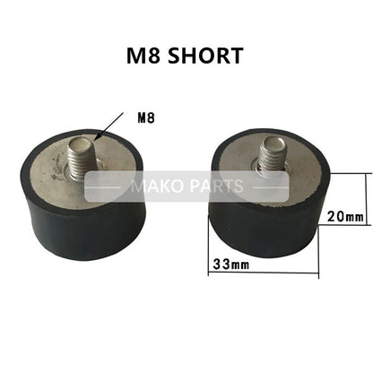 M8 SHORT 2PCS Shock Absorption Rubber Cushion Fits Becker Leybold Rietschle