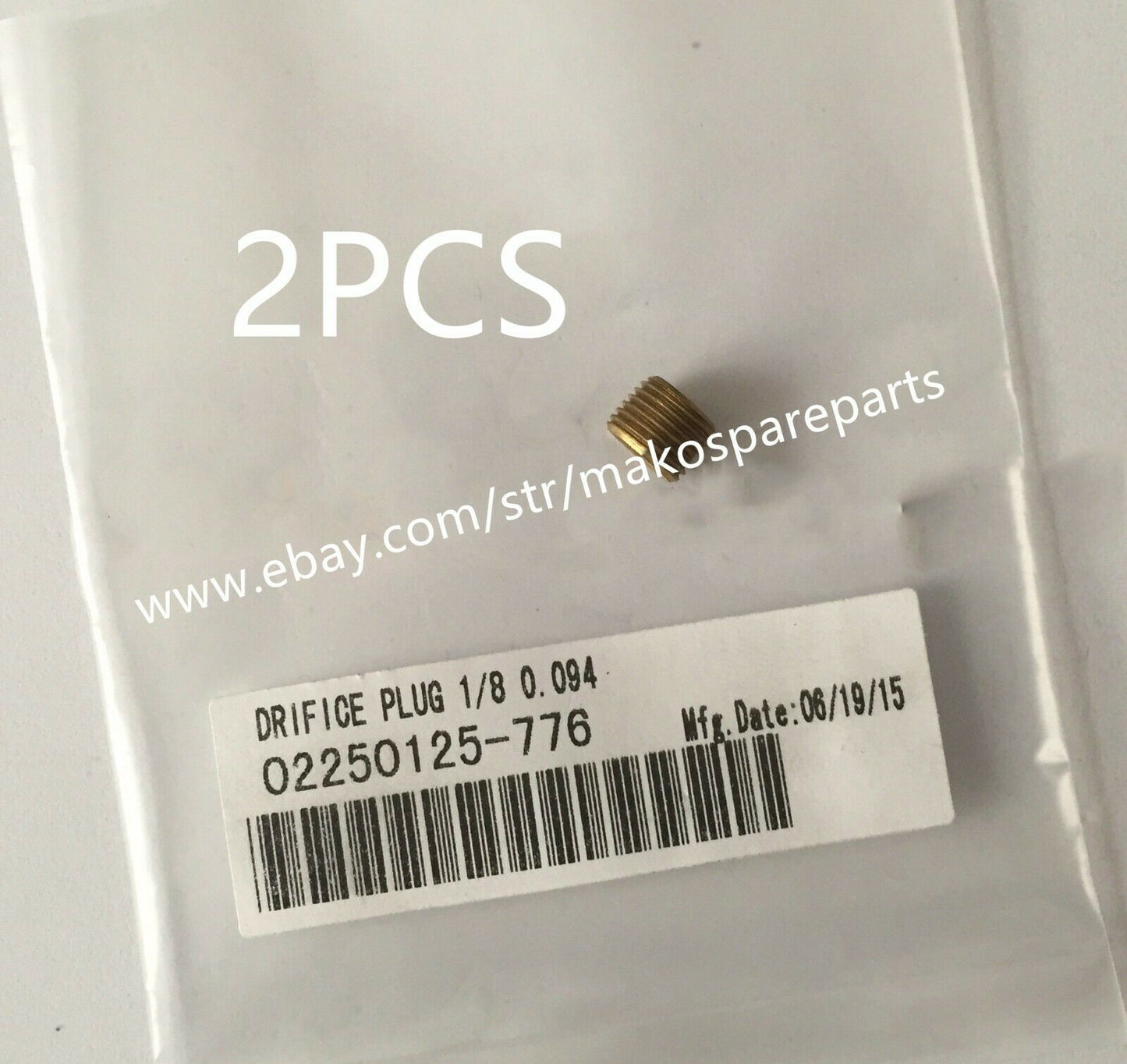 2 uds ajuste Sullair compresor de aire enchufe de orificio 1/8 0.094 02250125-776 